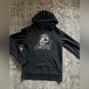 Men's Black Oregon Ducks Camo Cloak Pullover Hoodie from Fanatics Small